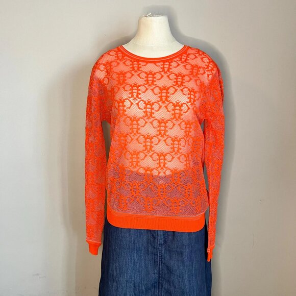 Emilio Pucci Bee Pattern long sleeve mesh top - Picture 3 of 5